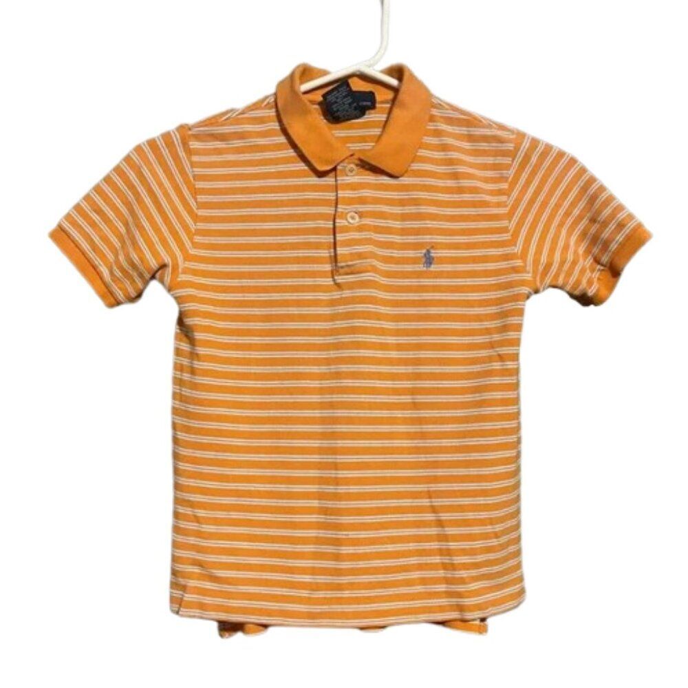 Polo Ralph Lauren Kids Orange and White Striped Polo size 6